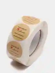 Оливковый наклейки в рулоне "Hand made with love"