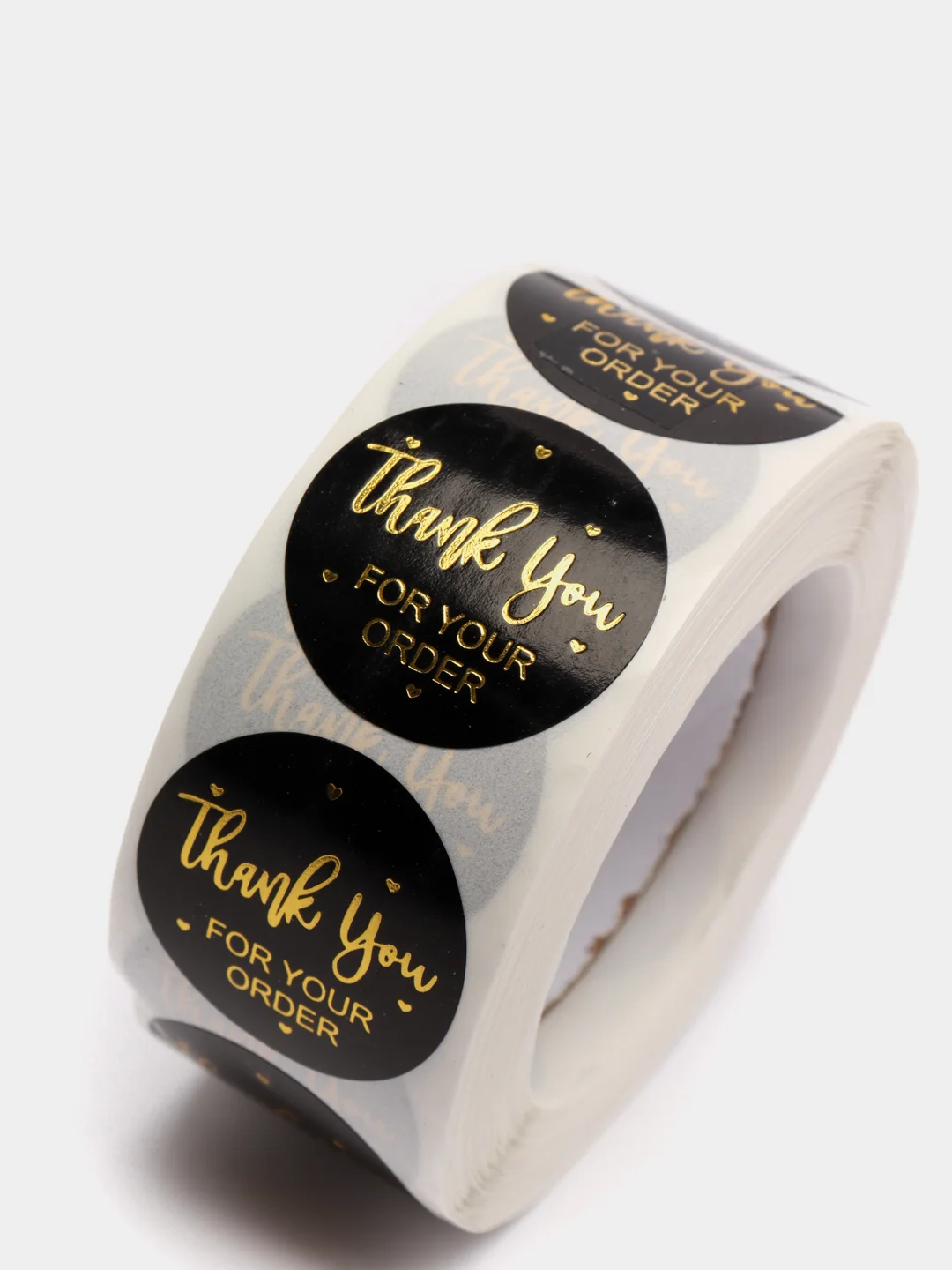 Золотой наклейки в рулоне "Thank you"
