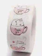 Белый наклейки в рулоне "Thank you"