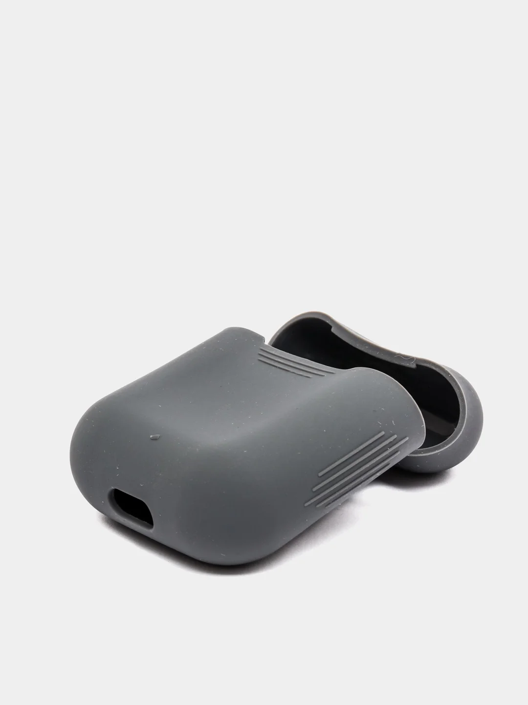 Серый силиконовый чехол для наушников AirPods 1, 2