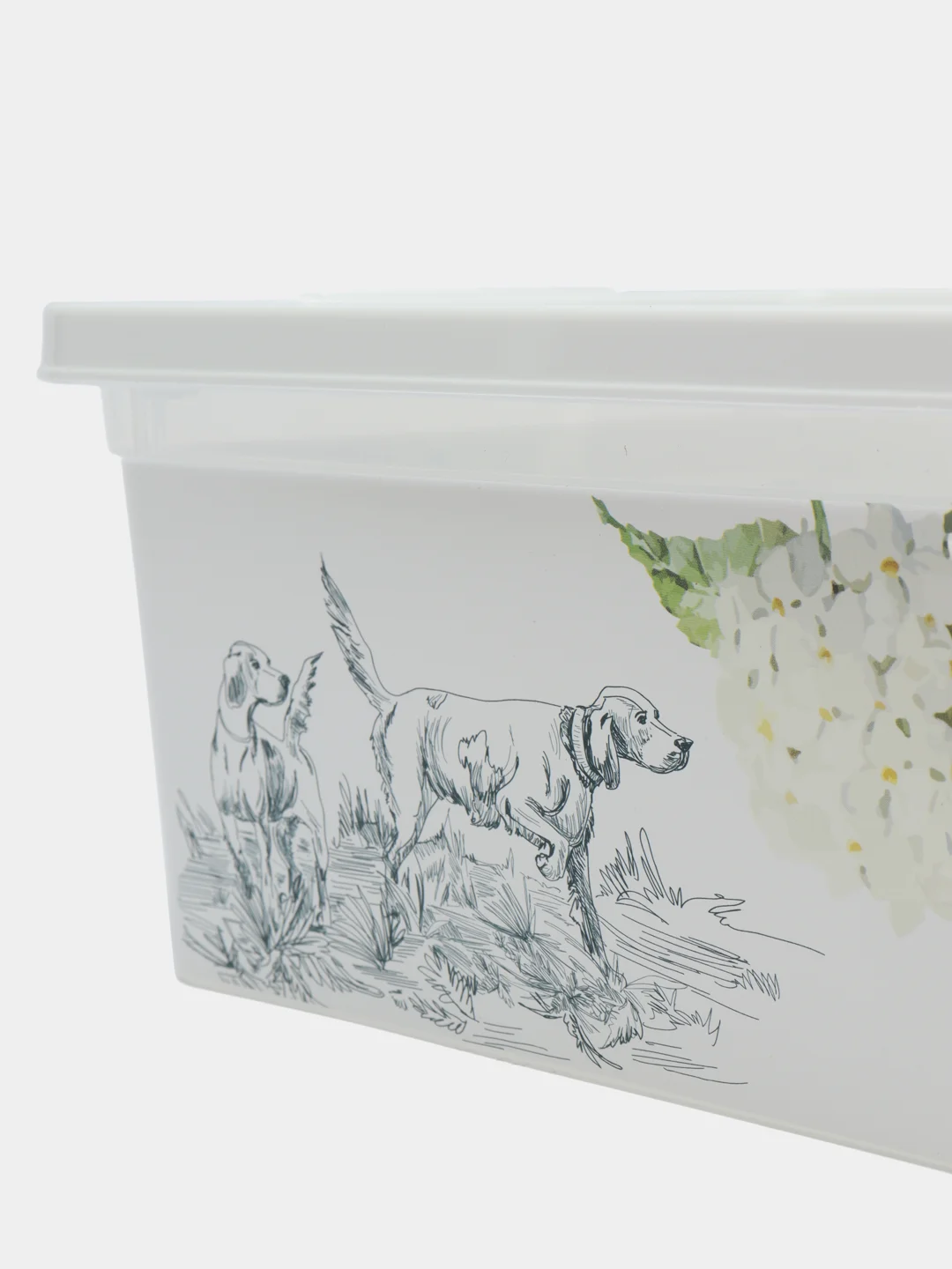 Белый прямоугольная коробка "Toile de jouy"