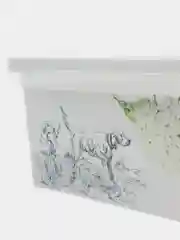 Белый прямоугольная коробка "Toile de jouy"