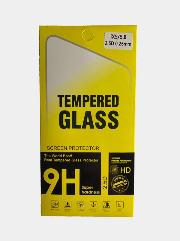 Защитное стекло для iPhone 11 Pro / X / XS с салфетками на Айфон