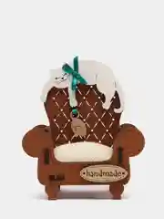 Сувенирная игольница "Кот в кресле". Подарок бабушке, маме (9,5*5*8,5) МДФ. ТМ Канышевы