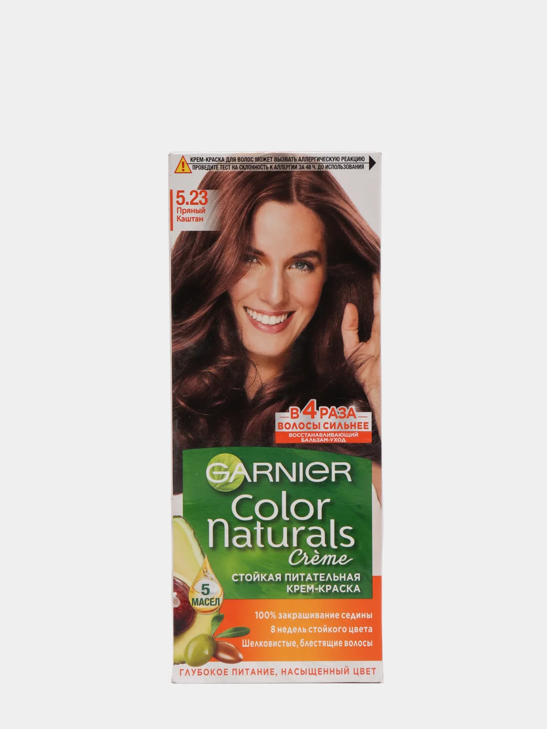 Стойкая питательная крем-краска для волос Garnier "Color Naturals", пряный каштан