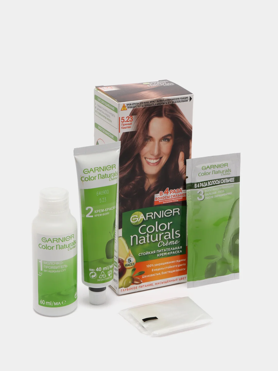 Стойкая питательная крем-краска для волос Garnier "Color Naturals", пряный каштан