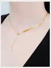 Чокер с жемчугом, цепочка на шею, колье с жемчугом, подвеска жемчуг,ожерелье с жемчугом