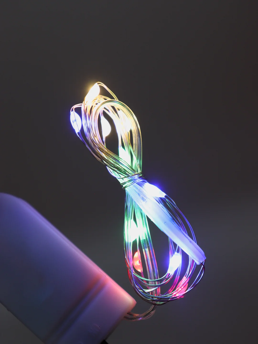 Светодиодная медная гирлянда (LED) на батарейках для декорирования