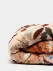 Бежевый плед бамбук