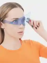 Синий очки в форме молни