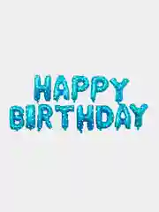 Голубой набор воздушных шаров гирлянда "Happy Birthday"