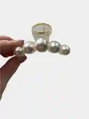 Бежевый заколка-краб, жемчуг