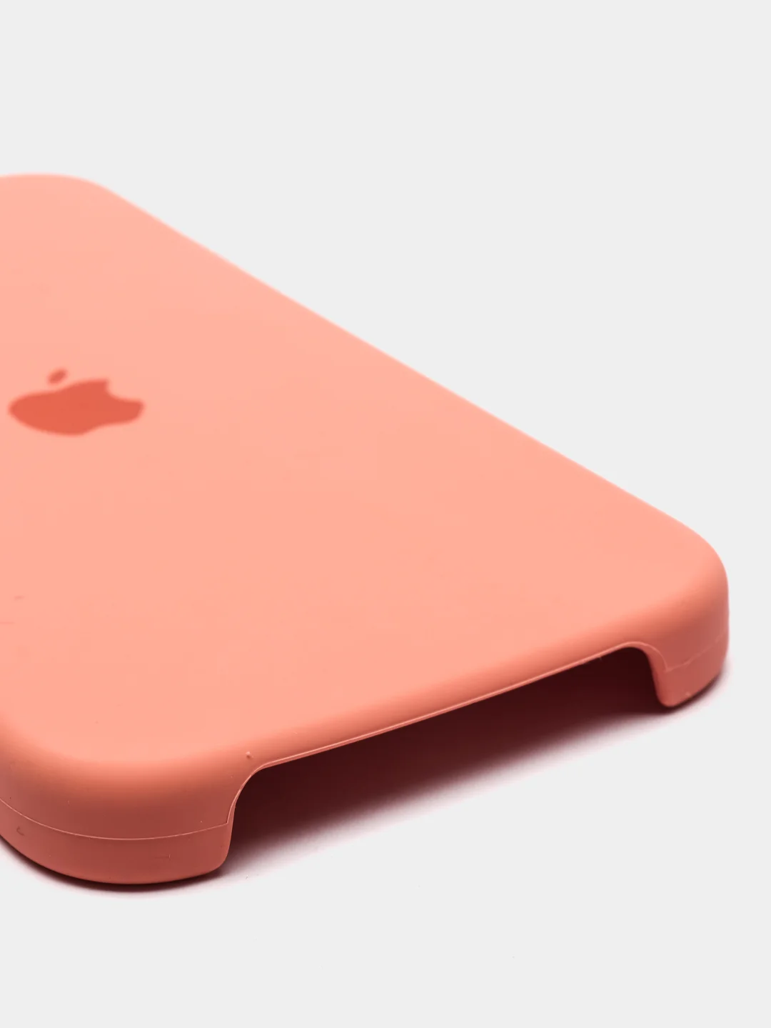Коралловый чехол Silicone Case для iPhone 12, 12 Pro с открытым низом