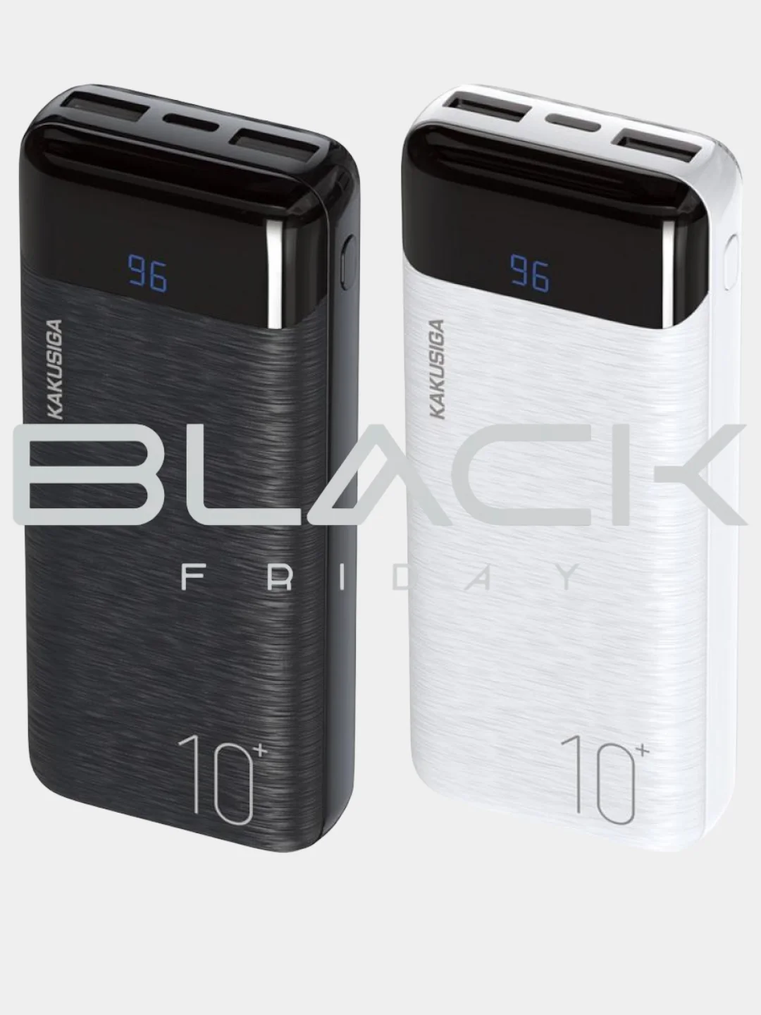 Черный внешний аккумулятор, 10000 mAh