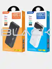 Черный внешний аккумулятор, 10000 mAh