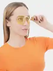 Желтый солнцезащитные очки MIRSEE женские, круглые