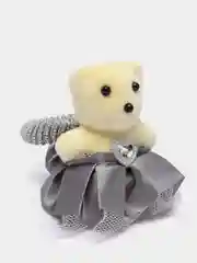 Серебряный резинка для волос "Мишка"