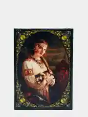Лесной зеленый шкатулка деревянная, ручная работа