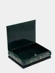Лесной зеленый шкатулка деревянная, ручная работа