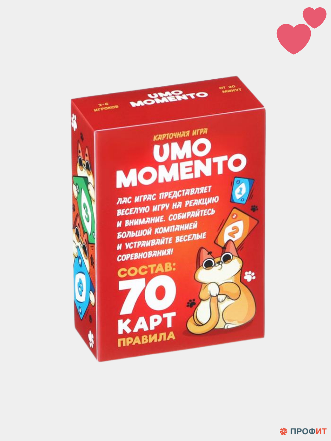 Настольная карточная игра, UMO momento, Котики, 70 карт, 8+, 7263053 купить  по цене 279 ₽ в интернет-магазине KazanExpress