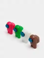 Белый набор из 4 игрушек Among us со сменными шляпками