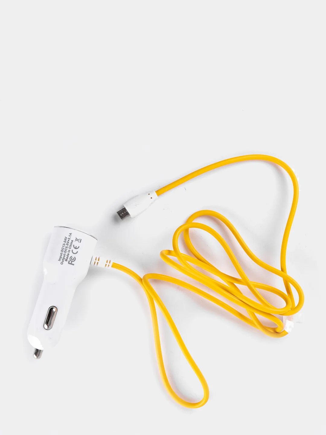 Автомобильное зарядное устройство с кабелем micro-USB,зарядка для телефона в прикуриватель