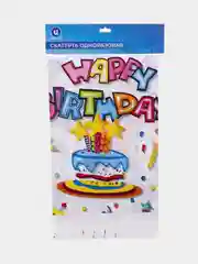 Скатерть праздничная " С днем рождения "/ " Смайлы "/ " Единороги " / " Праздник"