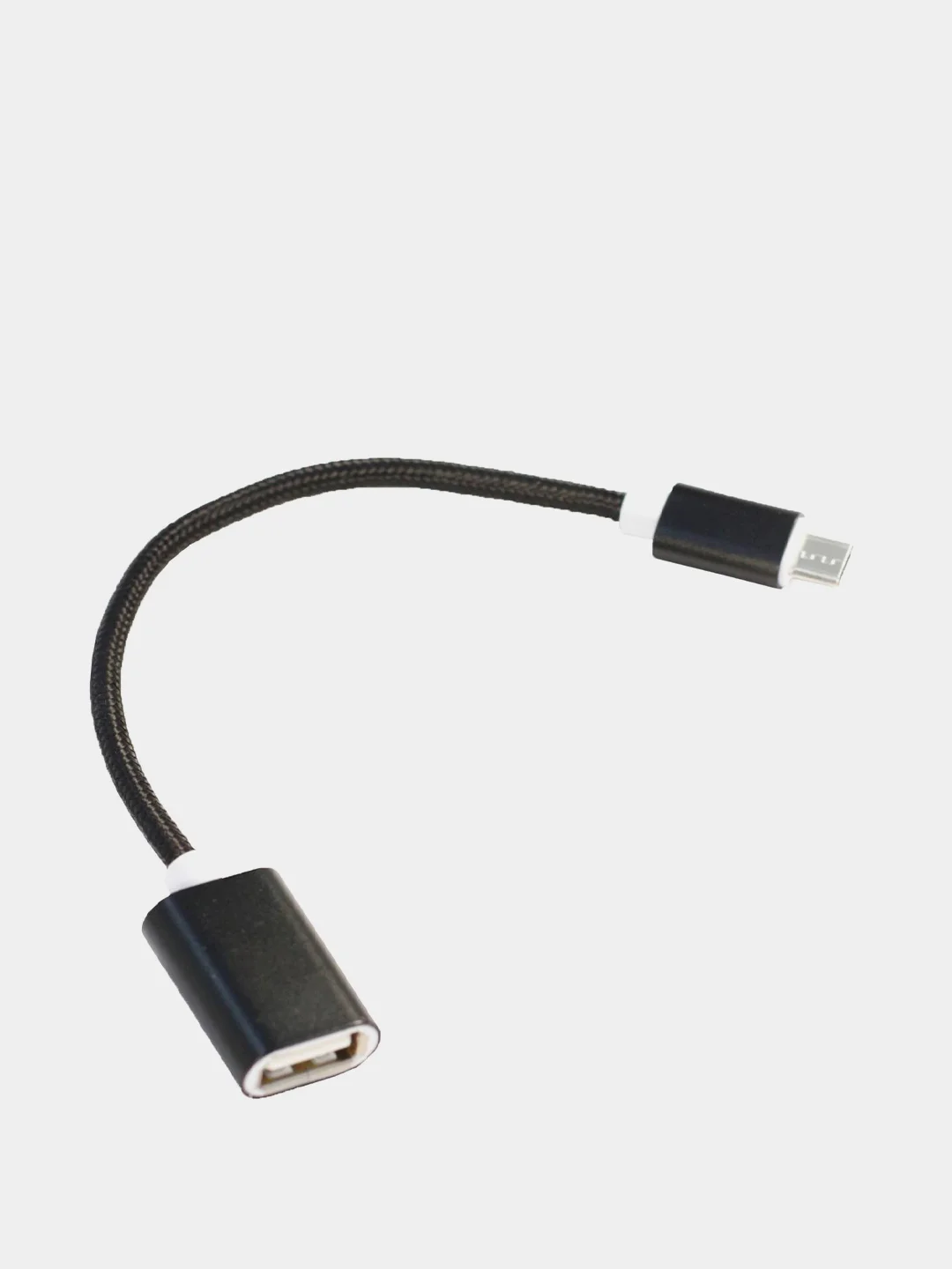 Черный otg переходник micro USB-USB, отг, адаптер, юсб для телефона и планшета