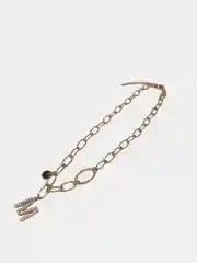 Цепь-браслет 2 в 1 с кулонами, Xuping Jewelry золочение, буква М, стильный браслет