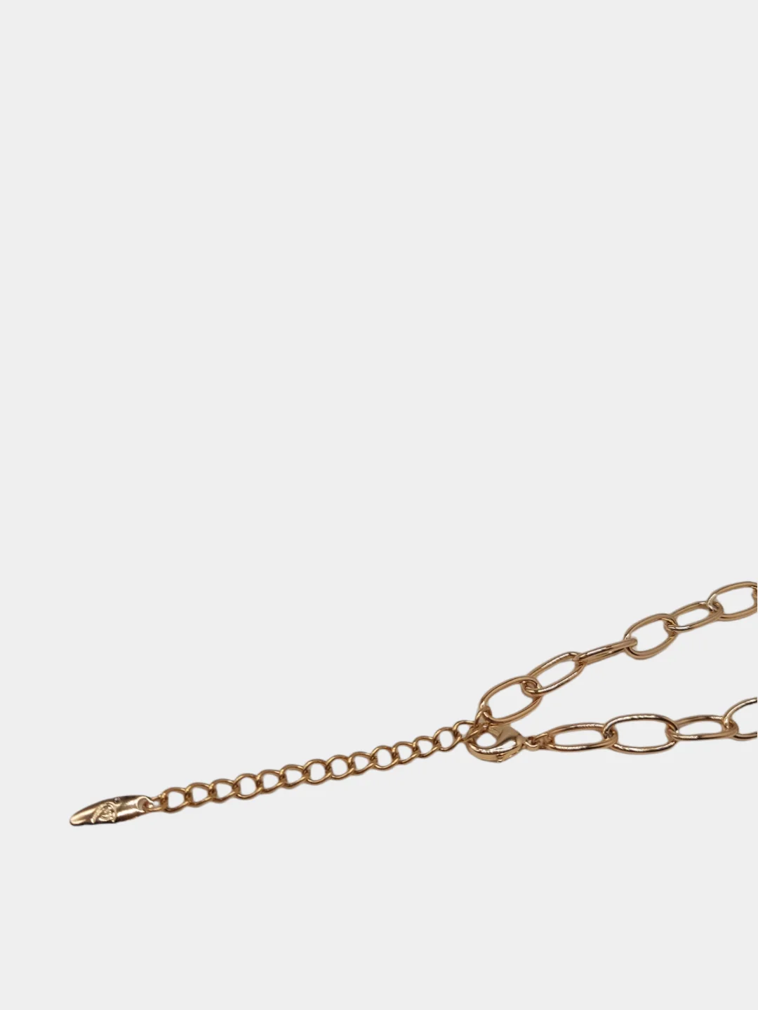 Золотой цепь-браслет 2 в 1 с кулонами, Xuping Jewelry золочение, буква М, стильный браслет