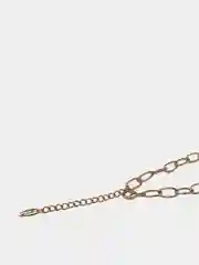 Золотой цепь-браслет 2 в 1 с кулонами, Xuping Jewelry золочение, буква М, стильный браслет