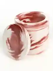 Бордовый банка для мелочей, ручная работа