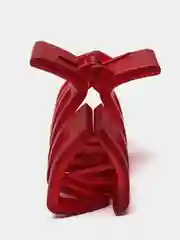 Красный краб для волос пластмассовый