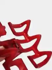 Красный краб для волос пластмассовый