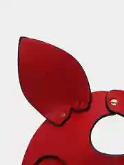 Красный бдсм маска кошки, кожаная