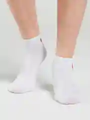 Носки белые с принтом сердце