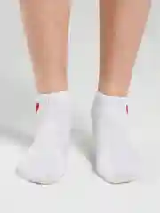 Носки белые с принтом сердце