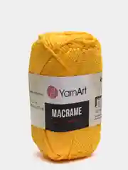 Желтый пряжа YarnArt Macrame, шнур полиэфирный для вязания и макраме, полиэстер, 90 г, 130 м, 2мм