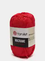 Коралловый пряжа YarnArt Macrame, шнур полиэфирный для вязания и макраме, полиэстер, 90 г, 130 м, 2мм