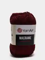 Багровый пряжа YarnArt Macrame, шнур полиэфирный для вязания и макраме, полиэстер, 90 г, 130 м, 2мм