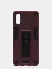 Багровый чехол Samsung A02s, M02 с магнитной пластиной и подставкой