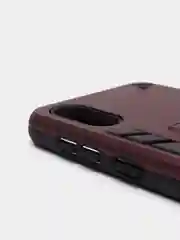 Багровый чехол Samsung A02s, M02 с магнитной пластиной и подставкой