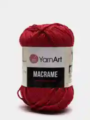 Красный пряжа YarnArt Macrame, шнур полиэфирный для вязания и макраме, полиэстер, 90 г, 130 м, 2мм