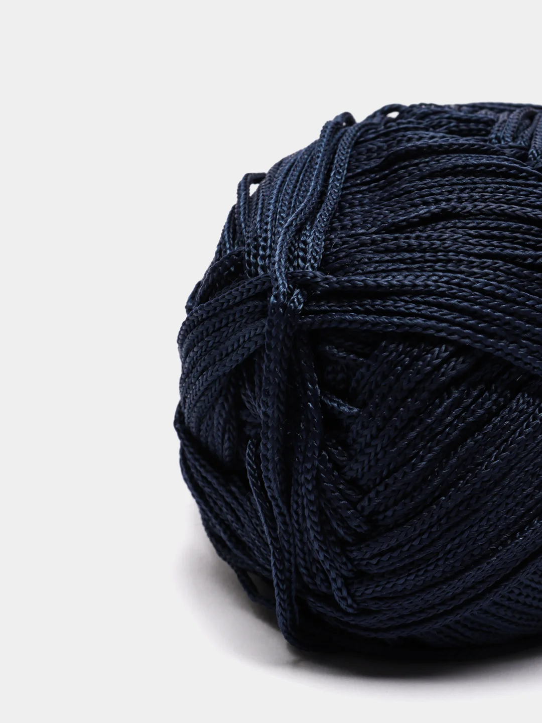 Темно-синий пряжа YarnArt Macrame, шнур полиэфирный для вязания и макраме, полиэстер, 90 г, 130 м, 2мм