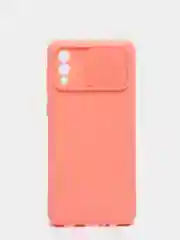 Пастельно-коралловый чехол Samsung A02, M02 с защитой камеры, раздвижное окно