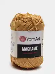Золотой пряжа YarnArt Macrame, шнур полиэфирный для вязания и макраме, полиэстер, 90 г, 130 м, 2мм