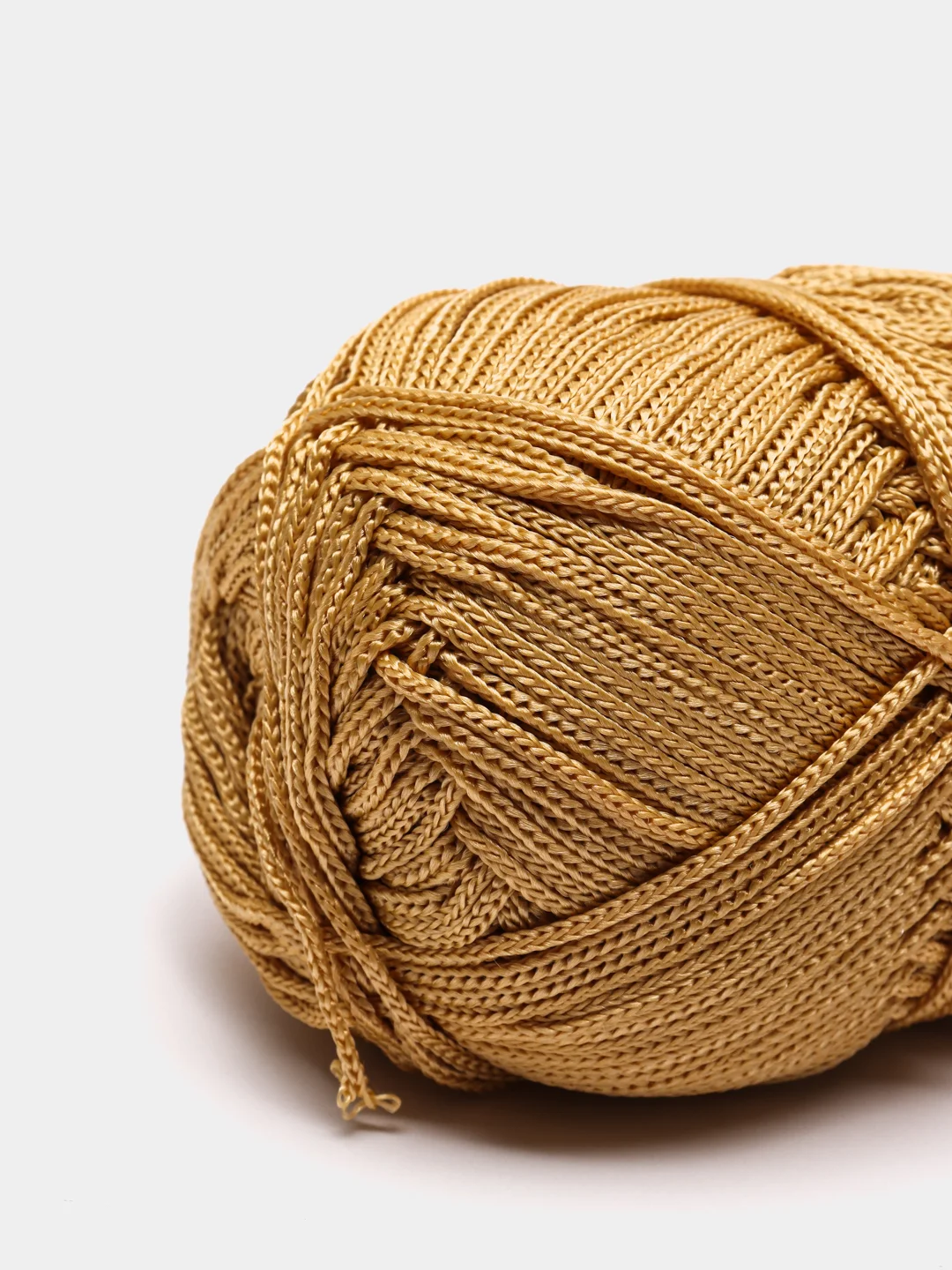 Золотой пряжа YarnArt Macrame, шнур полиэфирный для вязания и макраме, полиэстер, 90 г, 130 м, 2мм