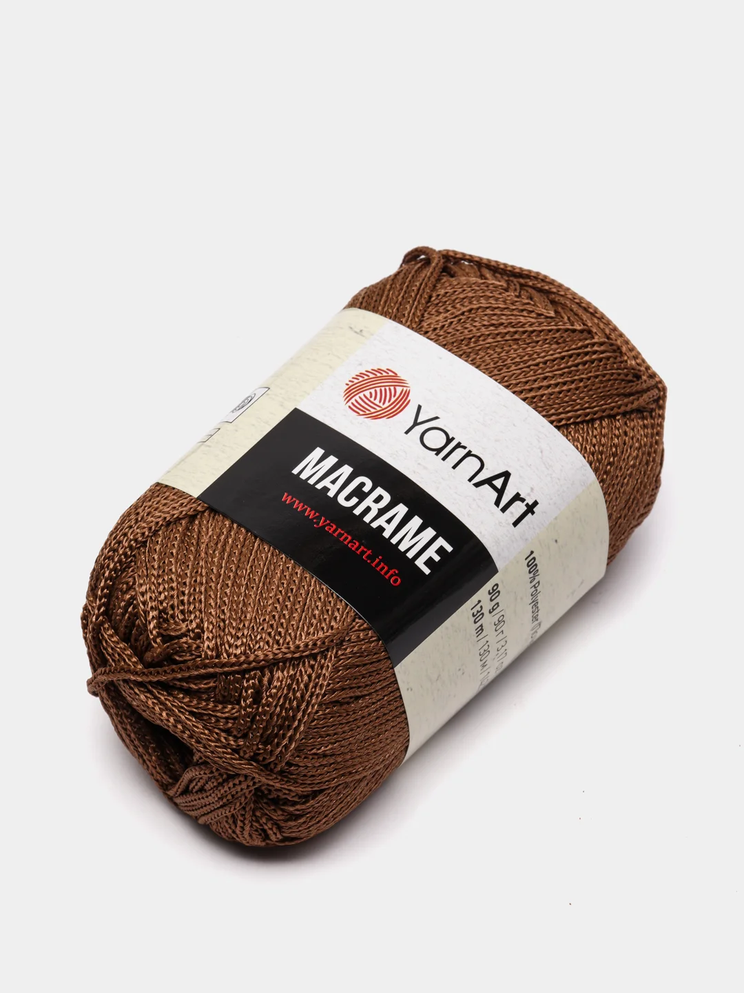 Терракотовый пряжа YarnArt Macrame, шнур полиэфирный для вязания и макраме, полиэстер, 90 г, 130 м, 2мм