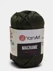 Хаки пряжа YarnArt Macrame, шнур полиэфирный для вязания и макраме, полиэстер, 90 г, 130 м, 2мм