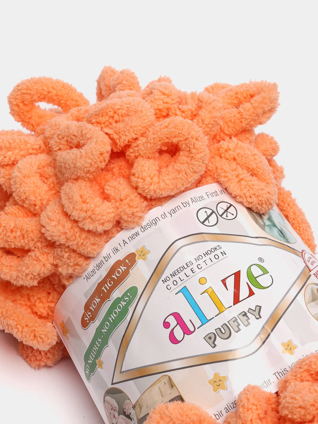 Светло-оранжевый пряжа Alize Puffy 100% Микрополиэстер 100г 9м (Часть2)